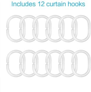 green plaid shower curtain hooks