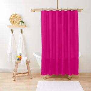 hot pink shower curtain