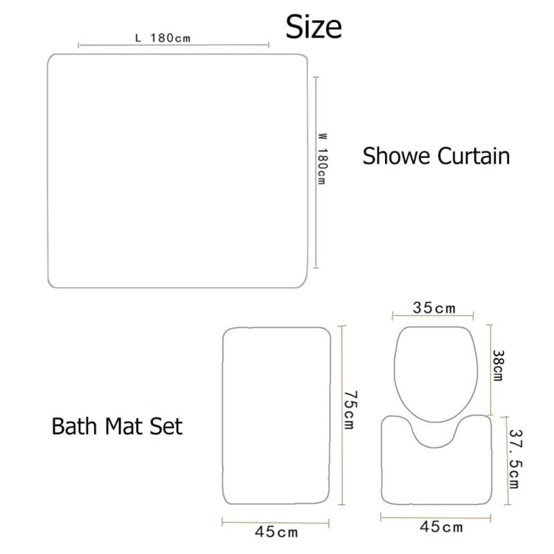 pink shower curtain sets sizes