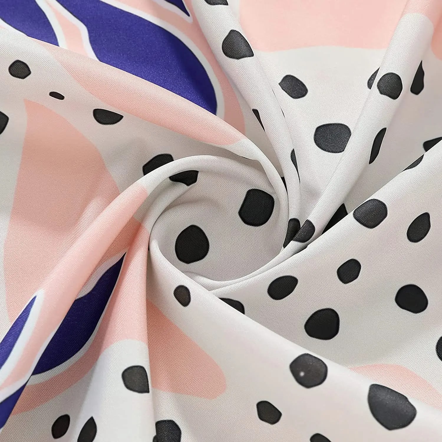 Blush and navy shower curtain polyester